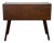 Walnut Entry Console Table With Drop-Down Storage Compartment Vintage Mid-Century Modern 1960s For Sale