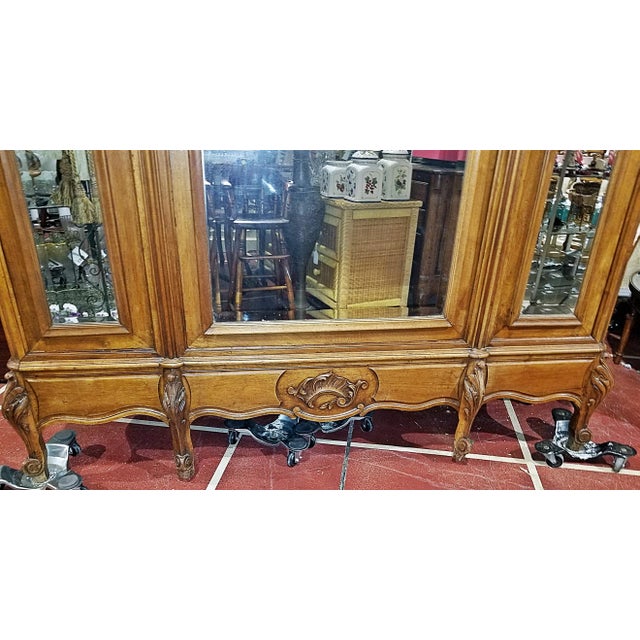 Antique French Armoire, 3 Door Louis XV Style For Sale - Image 4 of 13