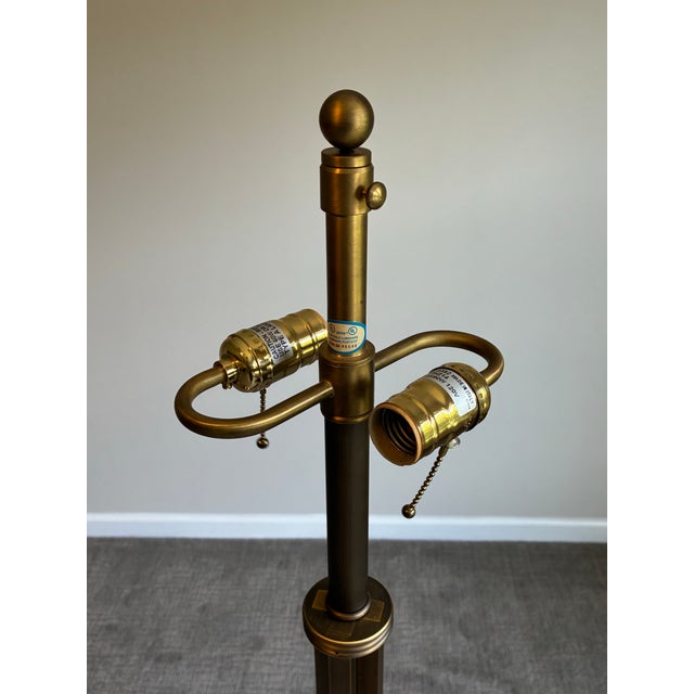 Baker Furniture Company Late 20th Century Attributed to Baker Bronze Tone Neoclassical Floor Lamp For Sale - Image 4 of 5