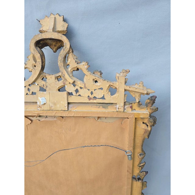 1940s French Carved Giltwood Mirror For Sale - Image 11 of 12