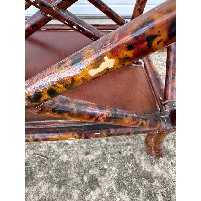 Vintage Faux Tortoise Bamboo Umbrella/Cane Stand For Sale - Image 9 of 10