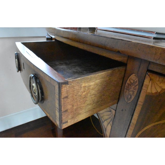 Brown Small English Inlaid Hepplewhite George III Sideboard 1785 For Sale - Image 8 of 16