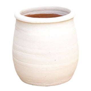 19" Dm Chalk White Mediterranean Urn Planter For Sale
