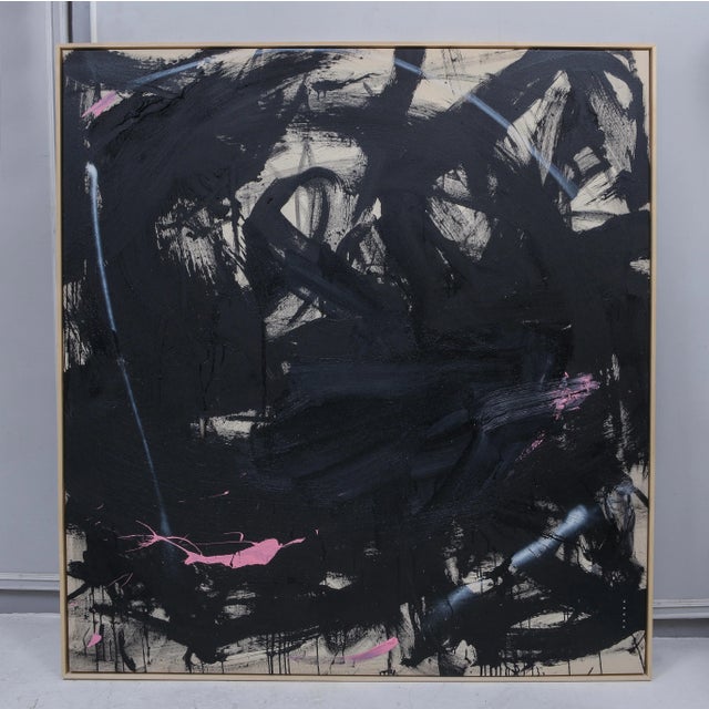 Black Monica Perez "Let Go" Original Acrylic Painting 2021 For Sale - Image 8 of 10