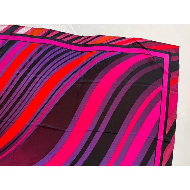Pink Jean-Louis Scherrer Paris Silk Scarf Vintage 1980s For Sale - Image 8 of 11