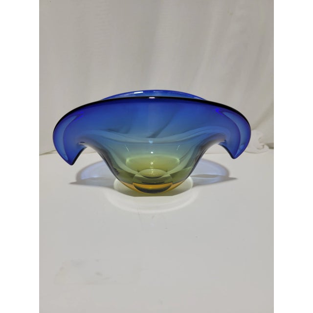 1960s Vintage Archimede Seguso Attributed Art Glass Clamshell For Sale - Image 5 of 12