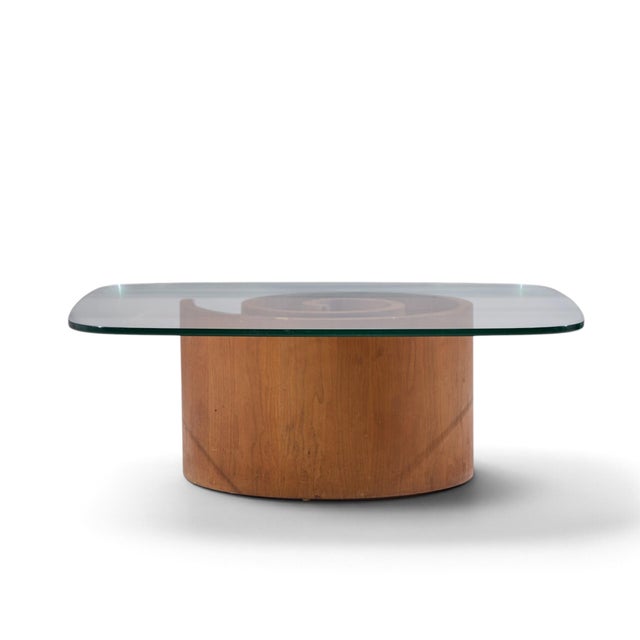 Wood Vladimir Kagan Mid Century Walnut Snail Coffee Table For Sale - Image 7 of 9