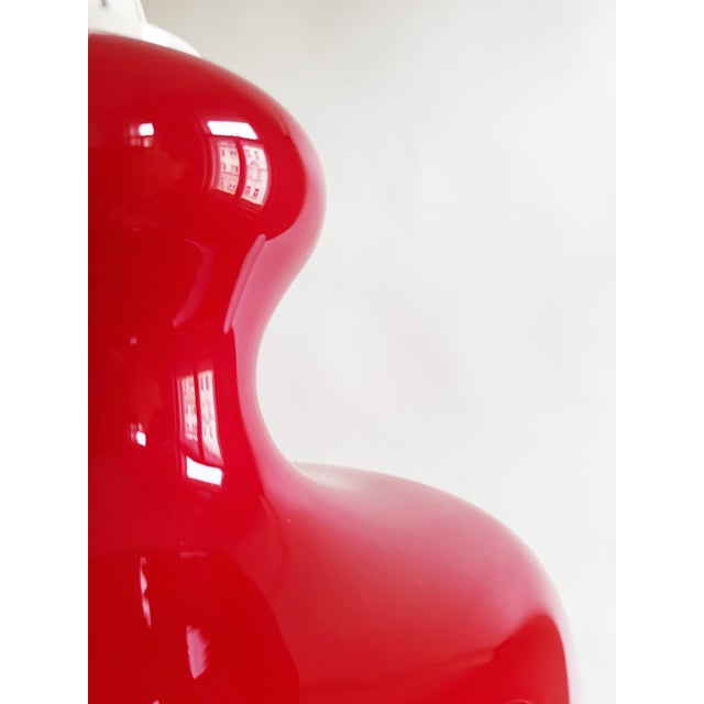 Pop Art Italian Red Glass Lamp, 1960s For Sale - Image 4 of 11