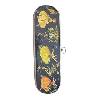 Vintage Gert Block Decoupage Wall Plaque With Dancing Girls and Watch Parts For Sale