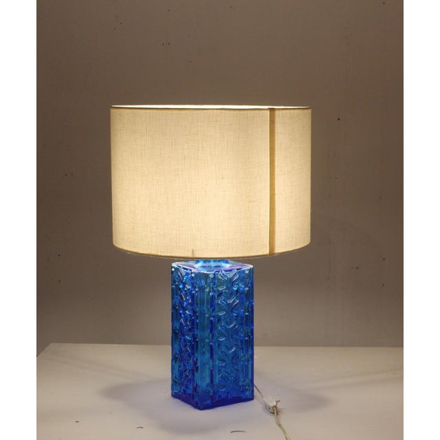 Mid-Century Table Lamp attributed to Gustav Leek for Orrefors, Sweden, 1960 For Sale - Image 11 of 12