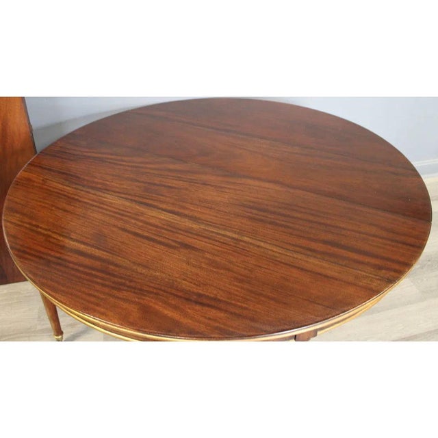 French Louis Philippe Style Dessin Fournir Mahogany Dining Table For Sale - Image 3 of 5