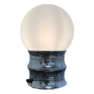 Table Lamp in Chrome and Opal Glass from VEB Narva For Sale