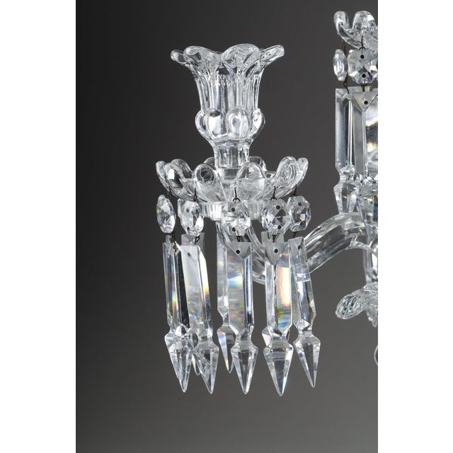 Baccarat Crystal Girandoles with Four Light Arms, 1900s, Set of 2 For Sale - Image 16 of 18