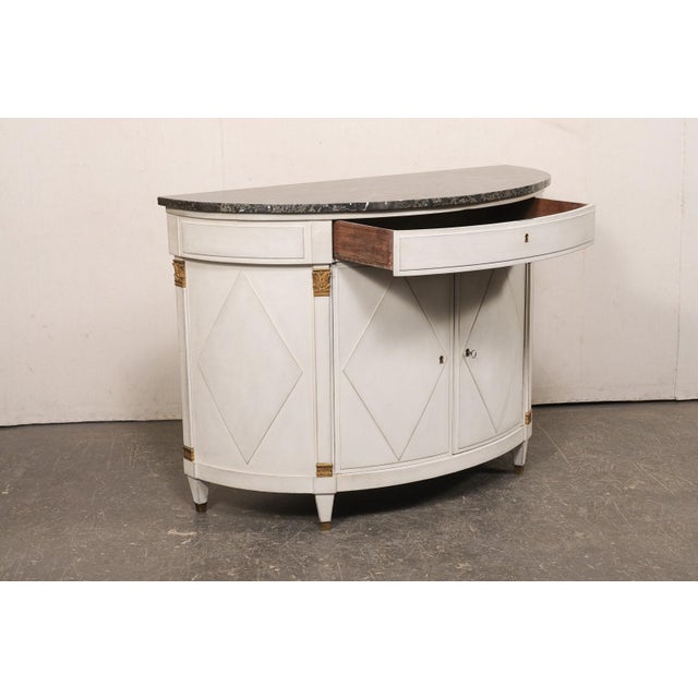 Mid 19th Century French Neoclassical Marble Top Demi-Chest For Sale - Image 4 of 12