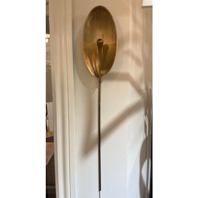 Stylish Revelation Golden Glow Sconces. Brass finish, LED Light. Oval shape. Original Retail $714 each. Showroom floor...