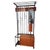 Teak Hall Coat Rack with Storage and Mirror, Belgium, 1960s For Sale - Image 4 of 9