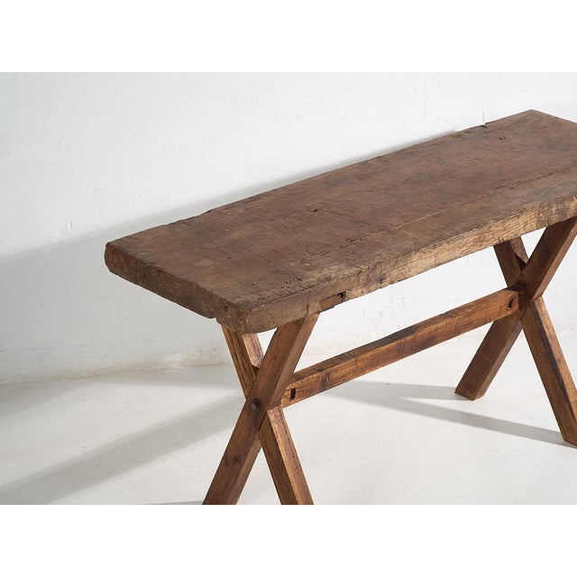 Rustic Antique Rustic Wood Table, 1900 For Sale - Image 3 of 14