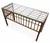 English 1970s Burnt Bamboo Console Table With Glass Top and Open Lattice Shelf For Sale - Image 3 of 5