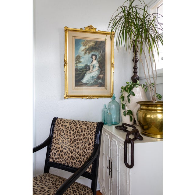 Giltwood Framed Color Mezzotint of Thomas Gainsboroughs Mrs Richard Brinsley Sheridan For Sale - Image 6 of 8