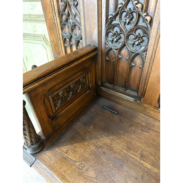 Wood Neo-Gothic Style Wardrobe, 1890s For Sale - Image 7 of 14