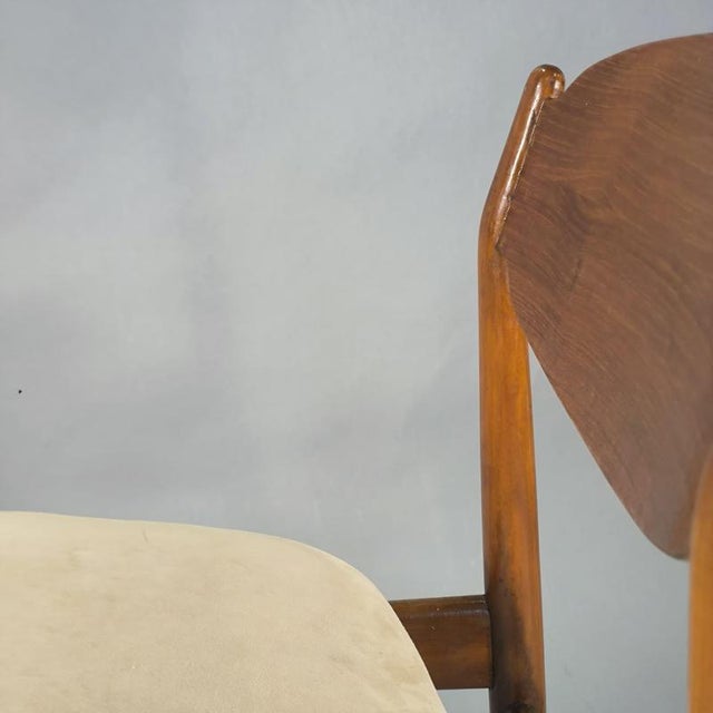 Vintage Teak Chairs by Leonardo Fiori for Isa, 1950, Set of 6 For Sale - Image 4 of 10