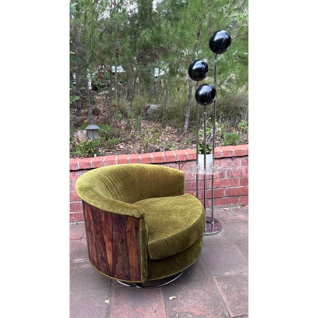 Danish Modern Selig Barrel Swivel Chair in Brazilian Rosewood 1960s. For Sale In San Diego - Image 6 of 10