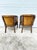 Vintage Velvet, Wood and Cane Barrel Chairs-a Pair For Sale - Image 4 of 11
