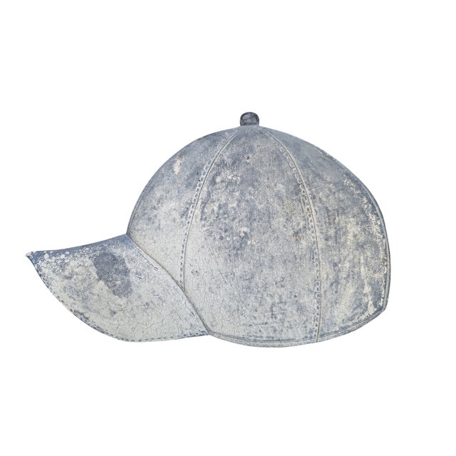 Vintage Trompe Loeil Plaster Ball Cap Hat Sculpture For Sale - Image 9 of 13