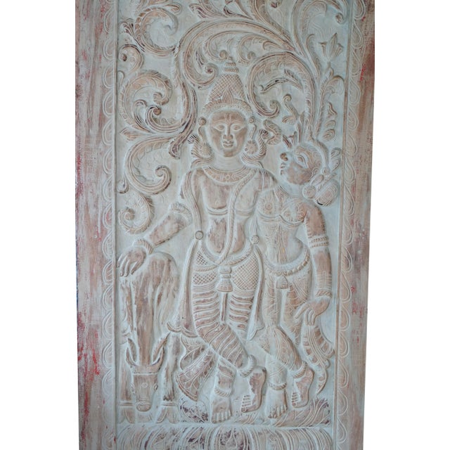 Celebrate divine love and artistry with our Radha Krishna Carved Wall Art, meticulously hand-carved from reclaimed wood....