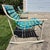 1960s 1960s Samsonite Aluminum Rocking Chair With Original Retro Floral Vinyl - Very Good Condition For Sale - Image 5 of 9