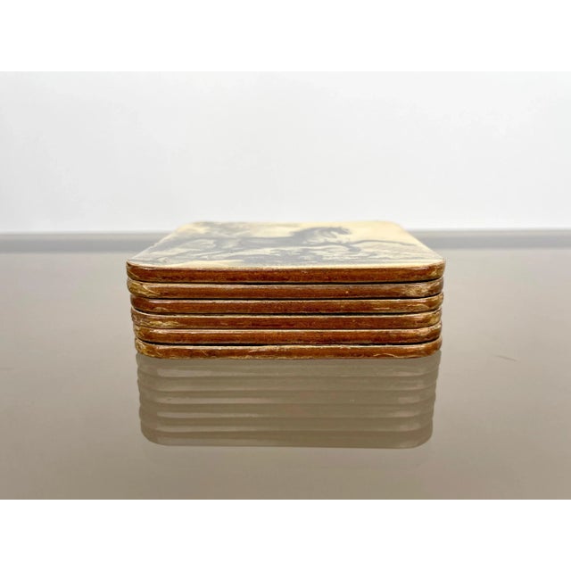 Lacquered Wood Horse Coasters, Italy, 1950s, Set of 6 For Sale - Image 15 of 18
