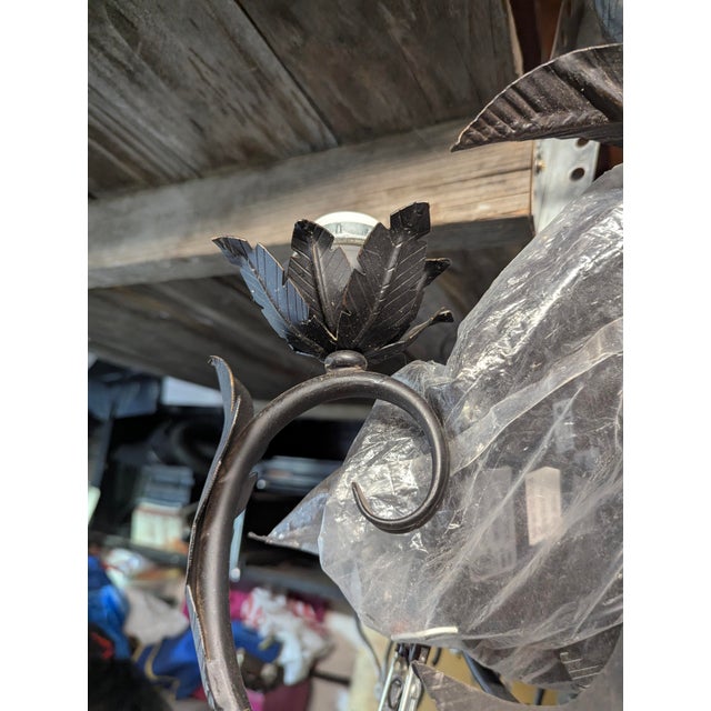 19th Century French Style Hand-Forged Wrought Iron 5-Light Chandelier For Sale - Image 16 of 16