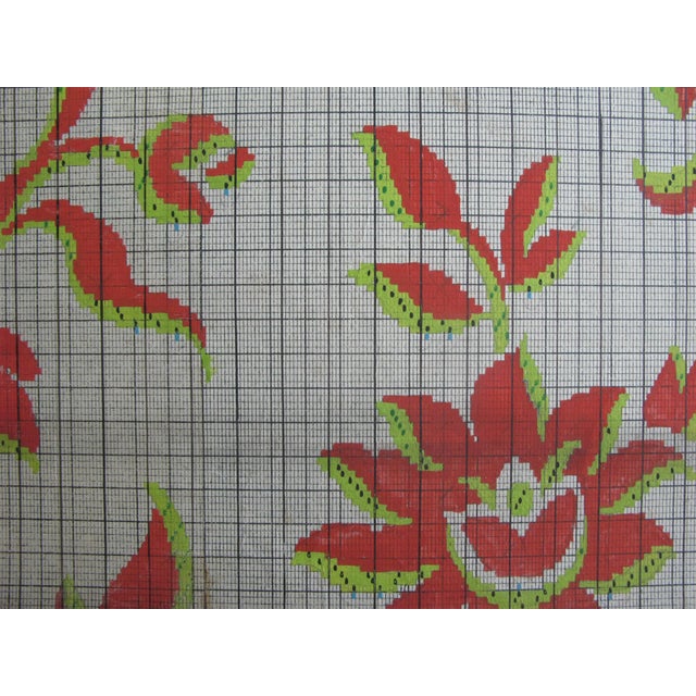 French Country Antique Textile Design on Paper For Sale - Image 3 of 6