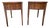 Early 20th Century Pair of Federal Style Leather Top Flame Mahogany Side Tables For Sale
