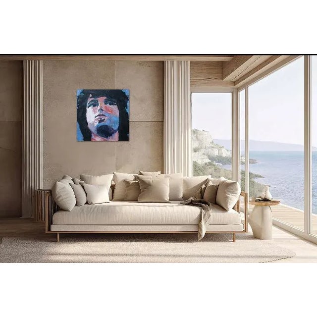 Contemporary Pop Art Portrait (24″×24″, Original Oil on Canvas) For Sale In Reno/Lake Tahoe - Image 6 of 6