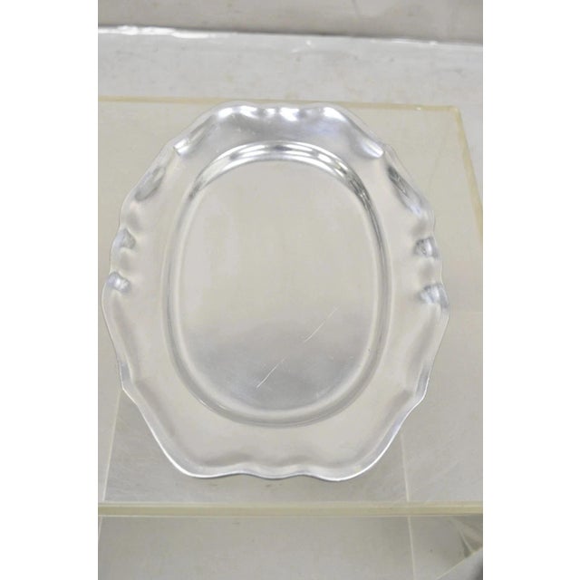 Vintage Wilton Mount Joy, Pa Silver Plated Cast Aluminum 14" Dish Platter Tray For Sale - Image 9 of 11