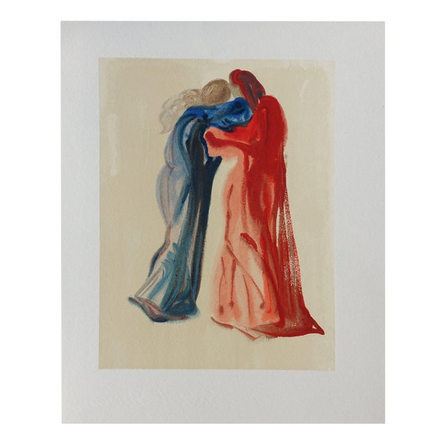 Salvador Dali, Dante and Beatrice, Woodcut For Sale