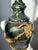 Pair of French 19th Century Green Marble and Bronze Vases/Urns For Sale - Image 4 of 5