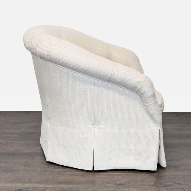 Marco San Francisco Swivel Lounge Chair With Tufted Back and Skirted Base For Sale - Image 4 of 9
