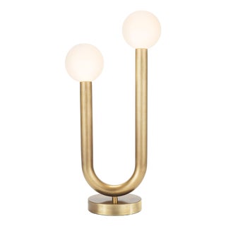 Happy Table Lamp, Natural Brass For Sale