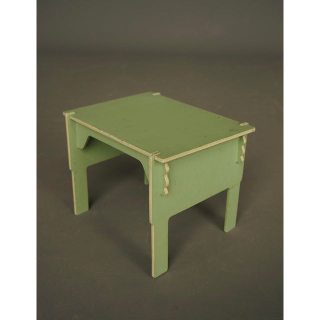 Green Art Deco Hague School Dutch Childrens Toy Furniture, 1930s, Set of 4 For Sale - Image 8 of 14