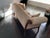 Upholstered Sofa With Carved Wood Frame and Scrolled Arms For Sale - Image 4 of 12
