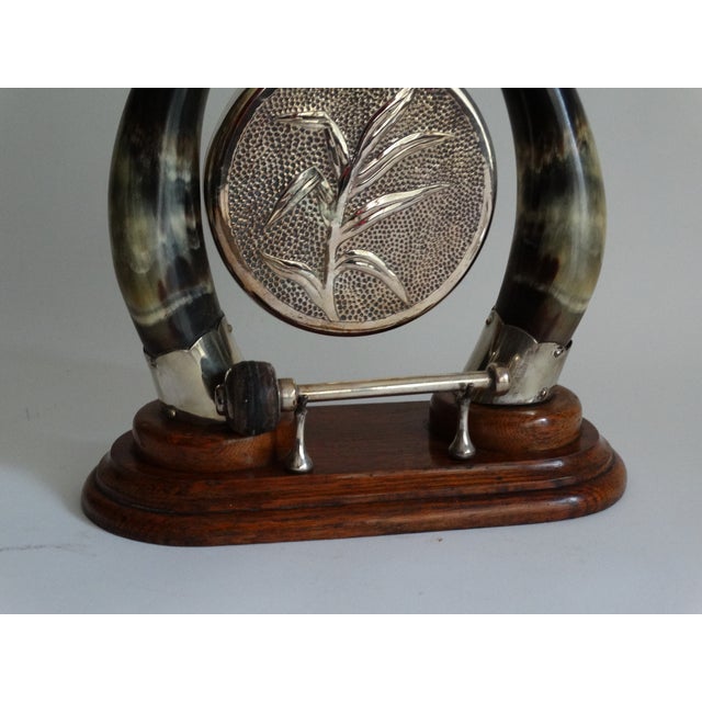 Antique English Horn Table Gong Chairish