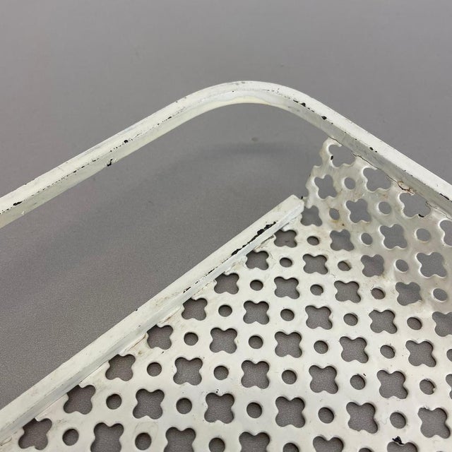 Black Modernist French Metal Rigituelle Tray attributed to Mathieu Matégot, 1950s For Sale - Image 8 of 18
