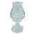 Mid 20th Century Vintage 2-Piece Clear Cut Crystal Glass Hurricane Lamp Candle Holder Light For Sale