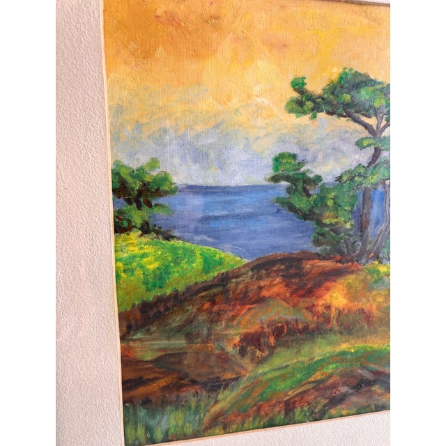 Original Signed 1976 California Coastal Landscape Oil Painting, Monterey Peninsula Impressionist Seascape, Framed 27.5” X 22” For Sale In Louisville - Image 6 of 11