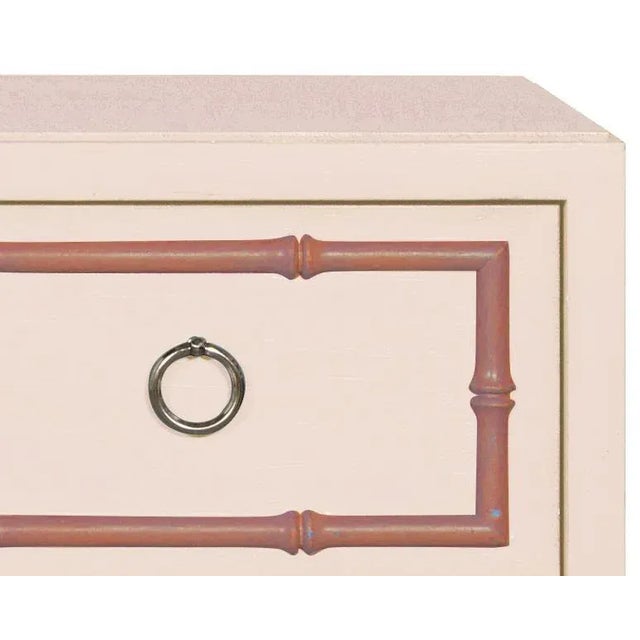 Chinoiserie Casa Cosima Emma Nightstand, East Lake Rose and Baked Terra Cotta For Sale - Image 3 of 4
