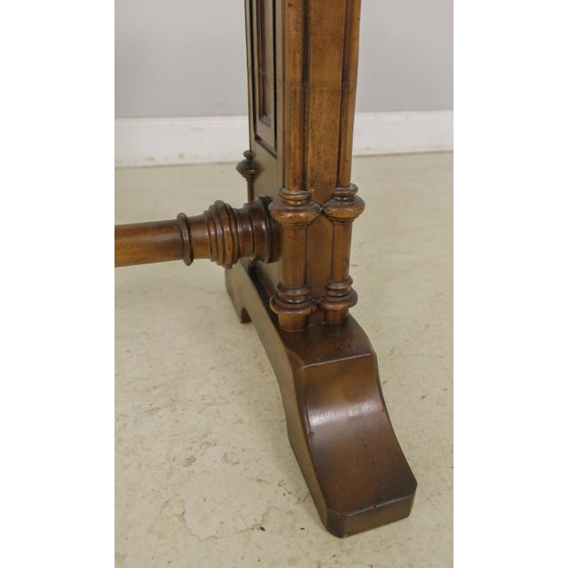 Brown Baker Adjustable 3 Tier Distressed Finish Sofa Table For Sale - Image 8 of 13