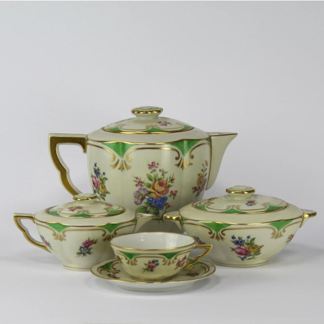Limoges Porcelain Coffee Set by Charles Ahrenfeldt, Set of 27 For Sale - Image 10 of 10