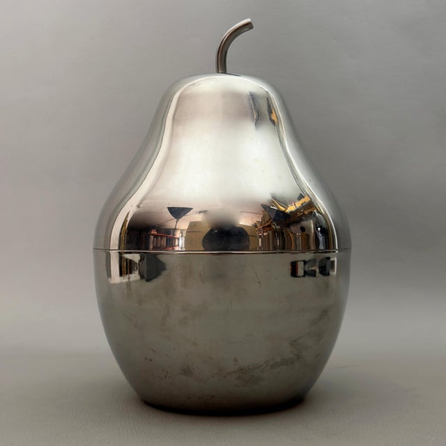 Vintage Pear Stainless Steel Ice Bucket, 1970s For Sale - Image 9 of 9